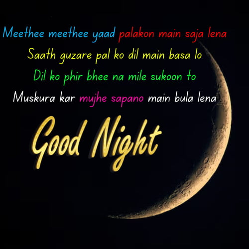 Good Night Shayari English